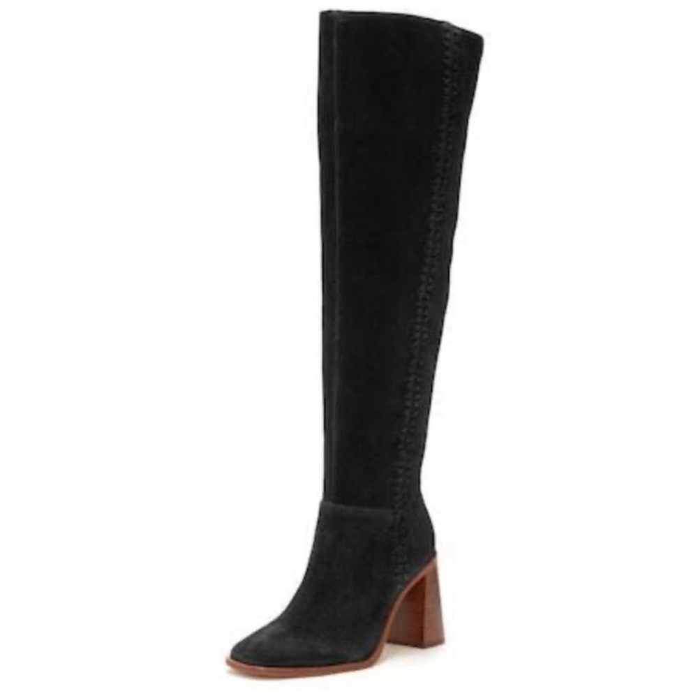Vince Camuto Englea Black Suede Over the Knee Boots Size 8.5 NEW - Picture 1 of 8